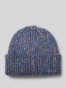 ICHI Beanie mit breitem Umschlag Modell 'ANYA' in Blau, Größe One Size