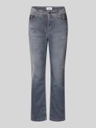 Cambio Bootcut Jeans mit Ziersteinbesatz Modell 'PIPER' in Hellgrau, G...