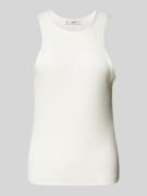 Mango Tanktop mit Feinripp Modell 'BALI' in Weiss, Größe XL