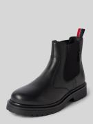 Tommy Jeans Chelsea Boots aus Leder mit Zugschlaufe in Black, Größe 42