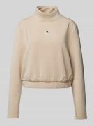 Guess Activewear Sweatshirt mit Stehkragen Modell 'OLYMPE' in Beige, G...