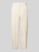 BOSS Straight Leg Stoffhose mit Strukturmuster in Offwhite, Größe 46