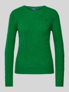 Polo Ralph Lauren Pullover mit Zopfmuster Modell 'JULIANNA' in Dunkelg...