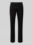 MAC Slim Fit Hose mit Label-Applikation Modell 'Lennox' in Black, Größ...