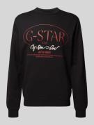 G-Star Raw Sweatshirt mit Label-Print in Black, Größe XXL