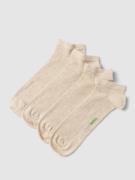 camano Sneakersocken mit Label-Detail im 4er-Pack Modell 'bamboo' in S...