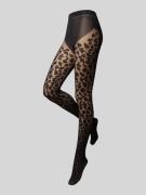 JOOP! Collection Strumpfhose mit Leopardenmuster in Black, Größe 36/38