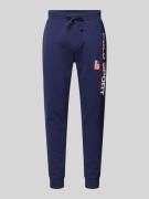 Polo Sport Slim Fit Sweatpants mit Label-Print in Dunkelblau, Größe XL