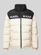 KARL KANI Steppjacke mit Label-Stitching in Sand, Größe XXL