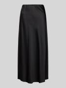 s.Oliver BLACK LABEL Regular Fit Midi-Rock aus Satin in Black, Größe 3...