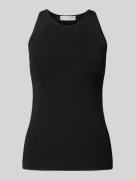 Selected Femme Tanktop in Ripp-Optik Modell 'MARWA' in Black, Größe XL