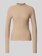 Mango Strickpullover mit Turtleneck Modell 'FLURRY' in Beige, Größe M