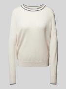 Jake*s Collection Strickpullover mit Rundhalsausschnitt in Offwhite, G...