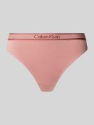 Calvin Klein Underwear String mit Label-Bund in Mauve, Größe XS