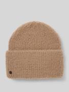 Loevenich Beanie in Strick-Optik mit Viskose-Anteil in Mittelbraun, Gr...