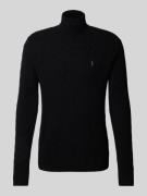 Polo Ralph Lauren Wollpullover mit Label-Stitching in Black, Größe M