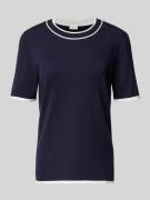 s.Oliver BLACK LABEL Regular Fit Strick-Shirt aus Viskose-Mix mit Kont...