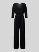 ZABAIONE Jumpsuit mit Bindegürtel Modell 'Romper' in Black, Größe S