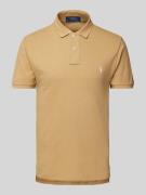 Polo Ralph Lauren Slim Fit Poloshirt mit Logo-Stitching in Senf, Größe...