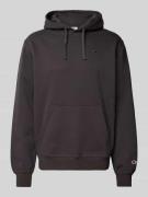 CHAMPION Hoodie mit Label-Stitching in Anthrazit, Größe L