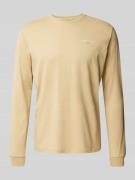 Tommy Jeans Slim Fit Longsleeve mit Label-Print in Beige, Größe L