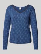 CCDK Copenhagen Longsleeve mit Spitzenbesatz Modell 'Jordan' in Blau, ...