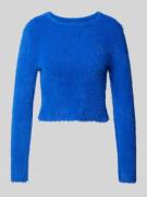 Hugo Blue Strickpullover mit Label-Stitching Modell 'Suverry' in Blau,...