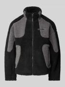 Review Sherpa Jacket mit Label-Patch in Black, Größe M