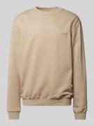 WOODBIRD Sweatshirt mit Label-Stitching Modell 'Cane' in Beige, Größe ...