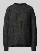 Only Oversized Pullover mit Strickmuster Modell 'MAYA' in Black, Größe...