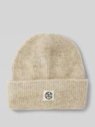 MSCH Copenhagen Beanie mit Logo-Patch Modell 'Hope' in Beige, Größe 1