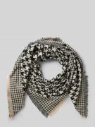 Kurt Beines Schal mit Fransen Modell 'Houndstooth Triangular' in Black...