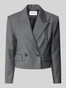 Ivy Oak Blazer mit Reverskragen Modell 'JENNY' in Dunkelgrau Melange, ...