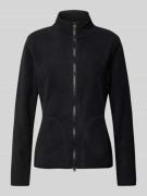 Christian Berg Woman Shaped Fit Fleecejacke mit Stehkragen in Black, G...