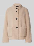 Fuchs Schmitt Jacke mit Teddyfell in Offwhite, Größe 40