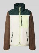 TheJoggConcept Fleecejacke mit Stehkragen Modell 'BERRI' in Dunkelgrue...