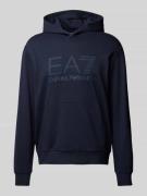 EA7 Emporio Armani Hoodie mit Label-Print in Marine, Größe L