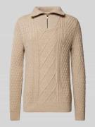 Jack & Jones Premium Strickpullover mit kurzem Reißverschluss Modell '...