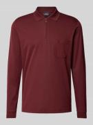 RAGMAN Regular Fit Poloshirt mit Baumwoll-Anteil in Bordeaux, Größe L