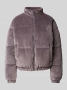 Guess Activewear Steppjacke mit Strasssteinbesatz in Mauve, Größe L