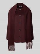 EDITED Jacke mit durchgehender Knopfleiste Modell 'Mayu' in Bordeaux, ...