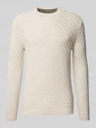 GABBA Strickpullover mit Rundhalsausschnitt Modell 'AKSLA' in Offwhite...