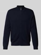 OLYMP Level Five Slim Fit Strickjacke mit Stehkragen in Marine, Größe ...