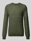 OLYMP Level Five Slim Fit Strickpullover mit Strukturmuster in Oliv, G...