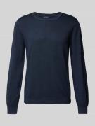 OLYMP Level Five Slim Fit Strickpullover aus Schurwolle mit Rundhalsau...