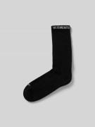 VETEMENTS Socken mit Label-Print in Black, Größe 39-42