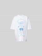 VETEMENTS Oversized T-Shirt mit Label-Print in Weiss, Größe L