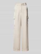 Bash Wide Leg Cargohose in schimmerndem Design Modell 'CARY' in Ecru, ...