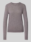 Christian Berg Woman Strickpullover mit Strukturmuster in Taupe Melang...