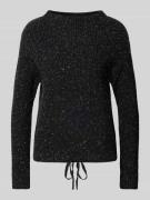 Jake*s Casual Strickpullover mit gerippten Abschlüssen in Black, Größe...